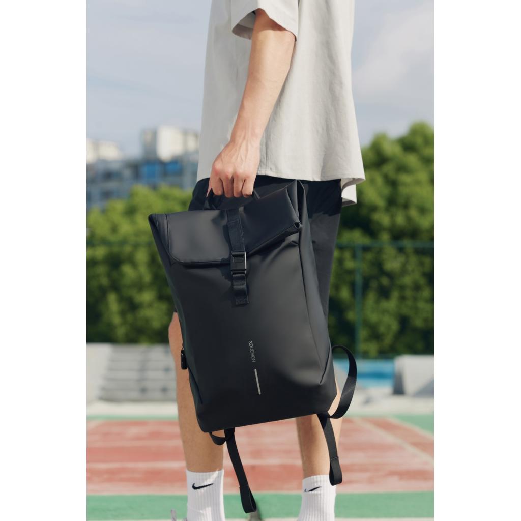 Urban Water Resistant Flap-top Backpack black