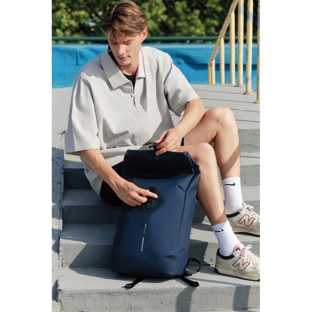 Urban Water Resistant Flap-top Backpack navy