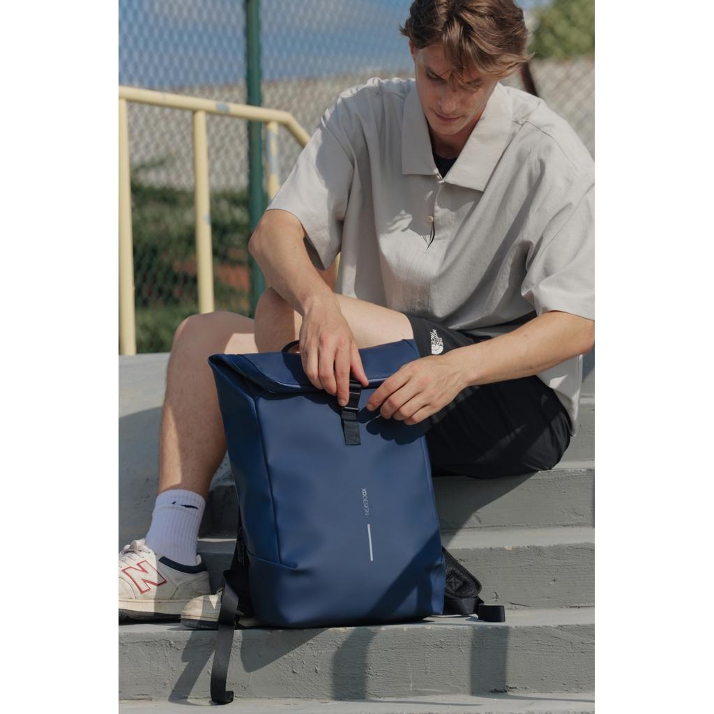 Urban Water Resistant Flap-top Backpack navy