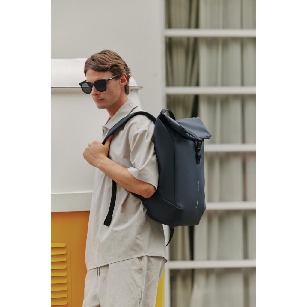 Urban Water Resistant Flap-top Backpack navy
