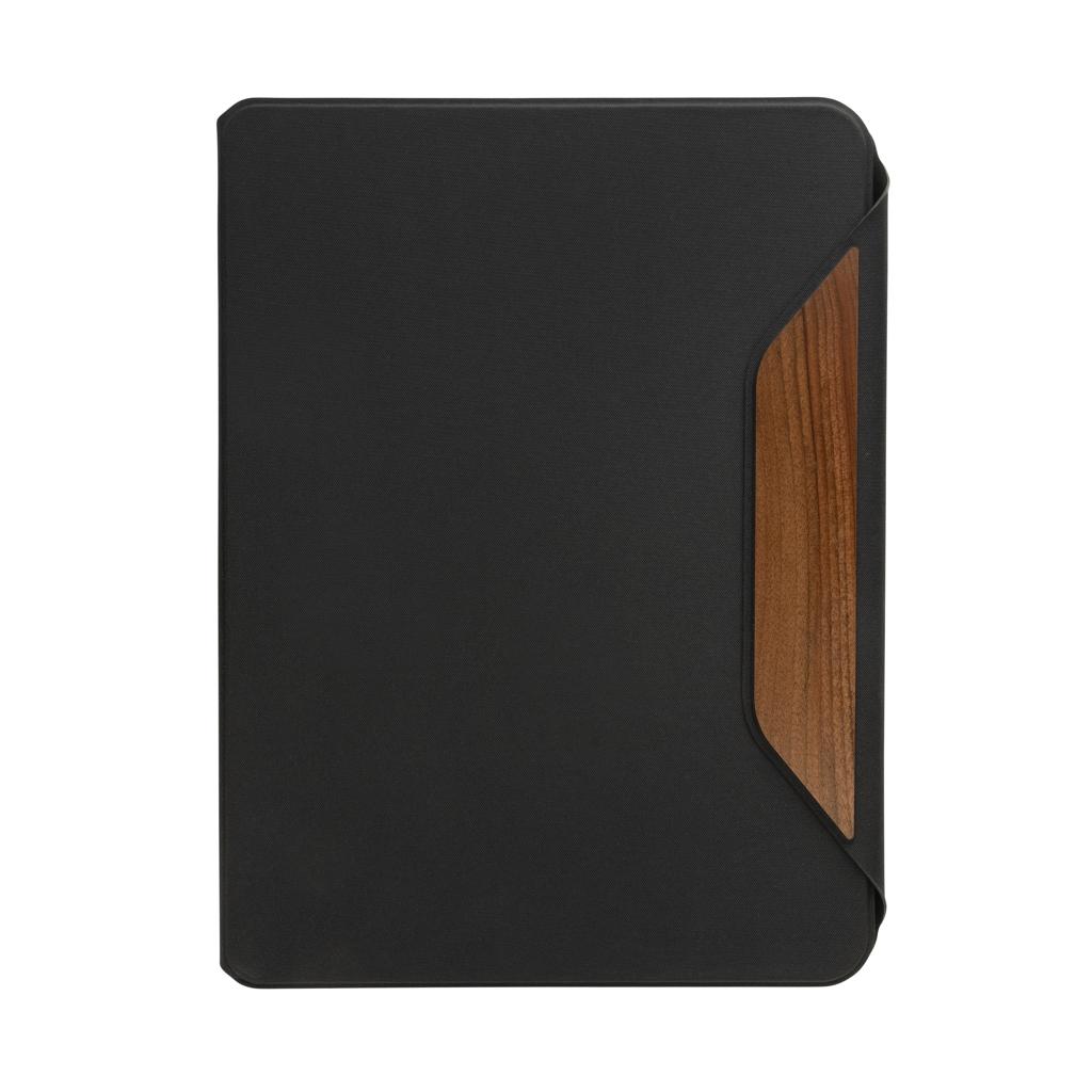 Teri AWARE™ RPET and walnut A4 portfolio black