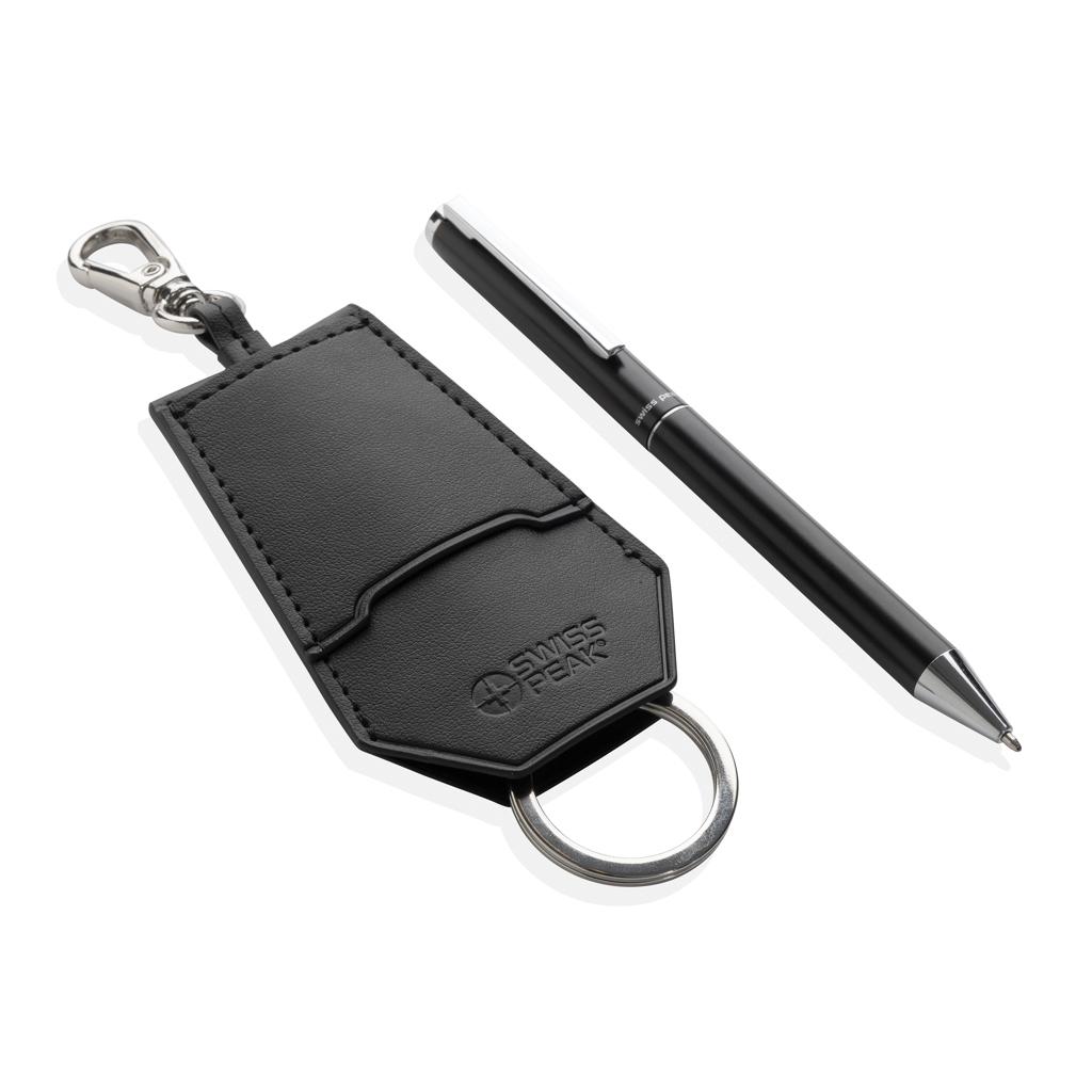 SP Tula RCS certified recycled PU key holder and pen set black