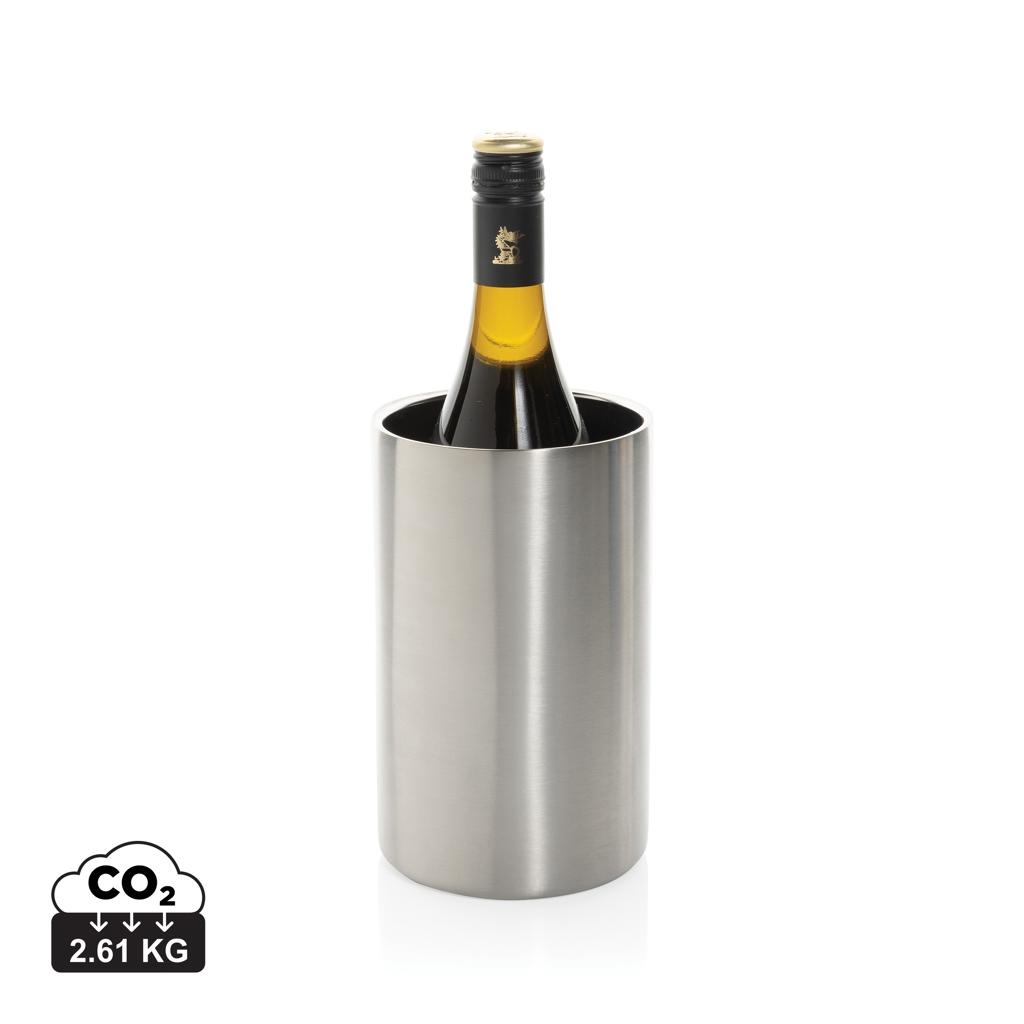 Vino RCS certified recycled stainless steel wine bucket silver