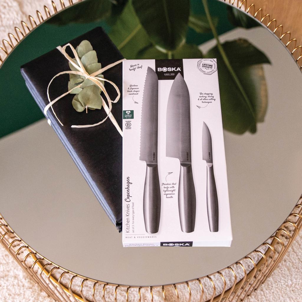 Set 3 cuțite bucătărie Boska Copenhagen steel