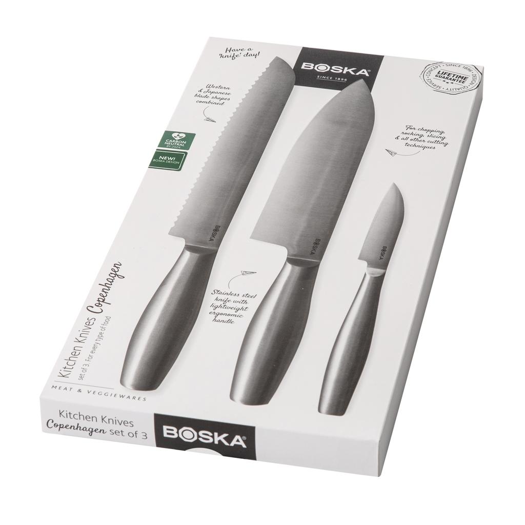 Set 3 cuțite bucătărie Boska Copenhagen steel