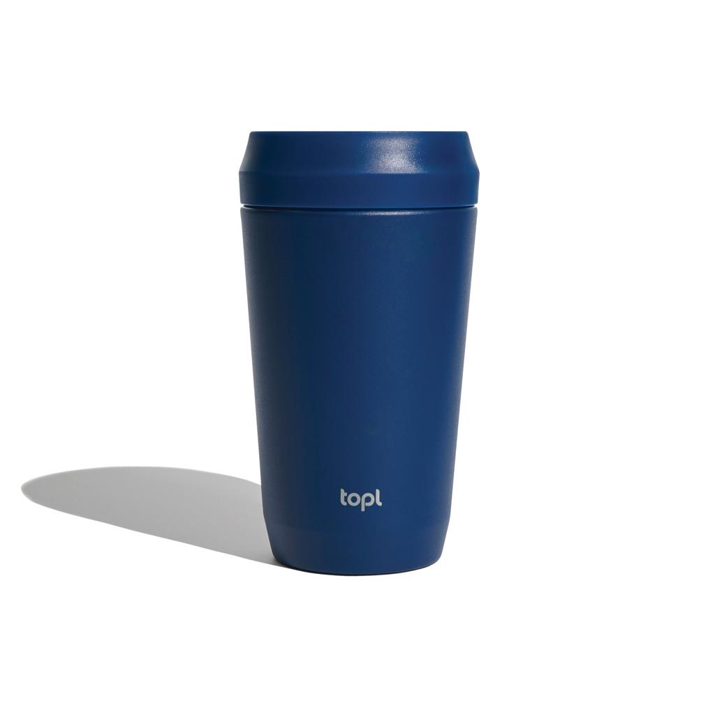 Topl Recycled Steel To Go Tumbler Patented 360 Lid 354ml navy