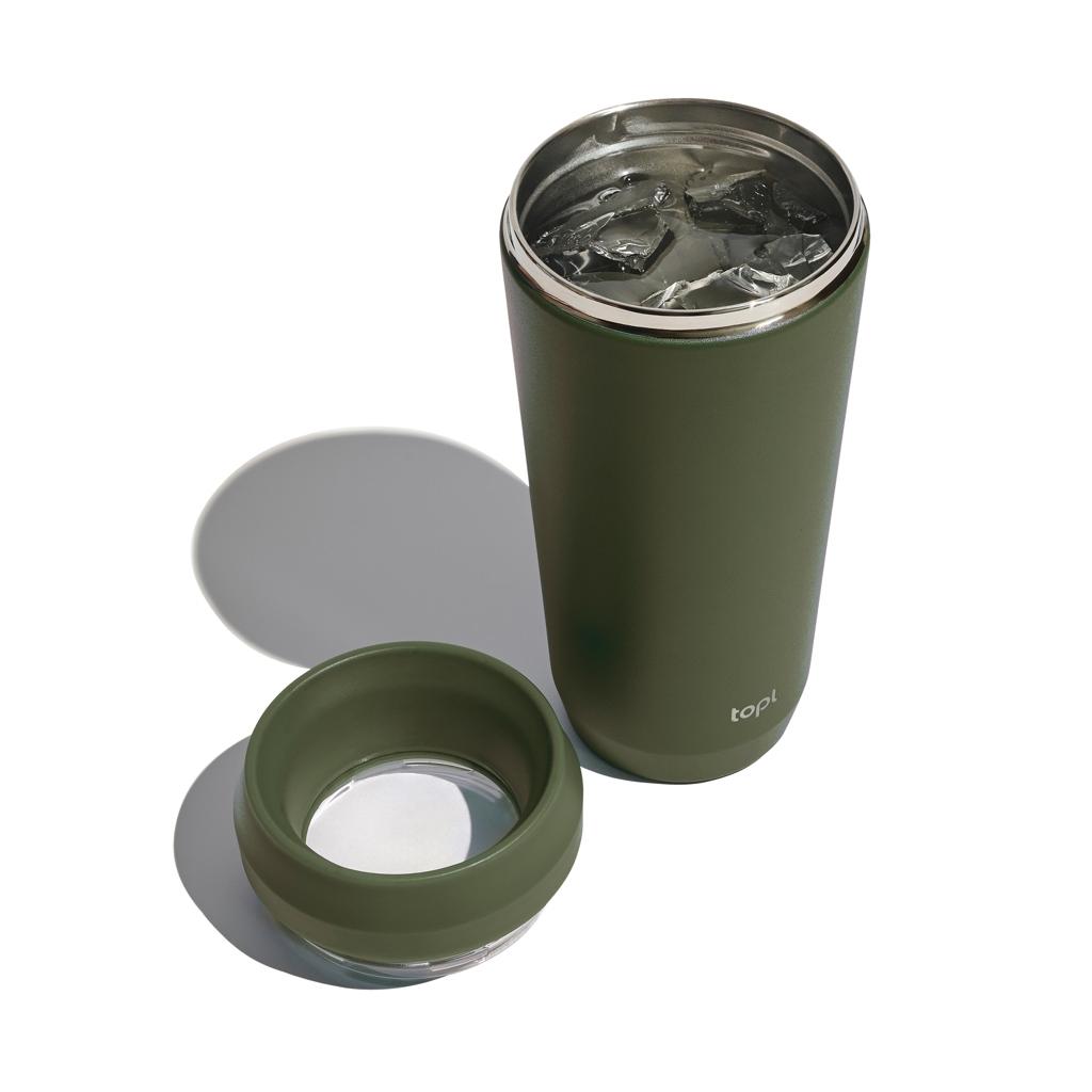 Topl Recycled Steel To Go Tumbler Patented 360 Lid 354ml green