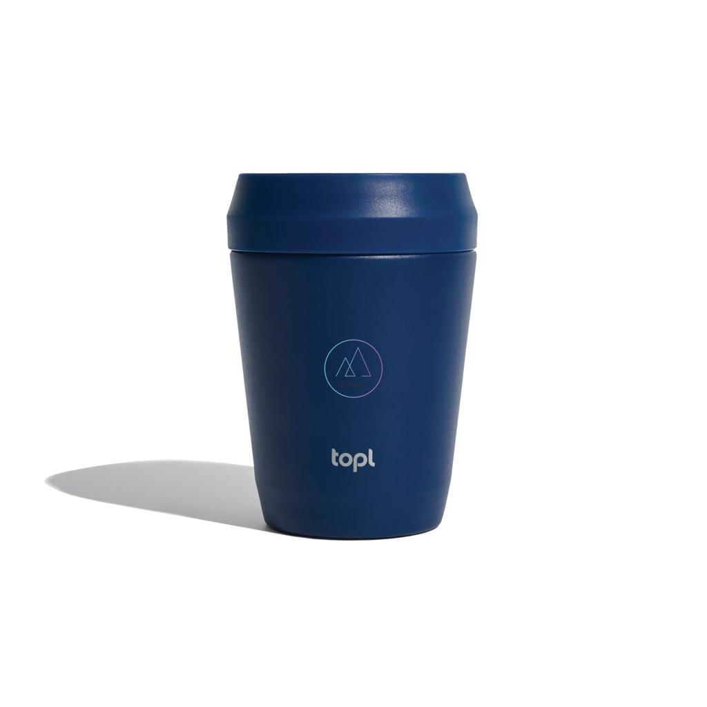 Topl Recycled Steel To Go Tumbler Patented 360 Lid 235ml navy