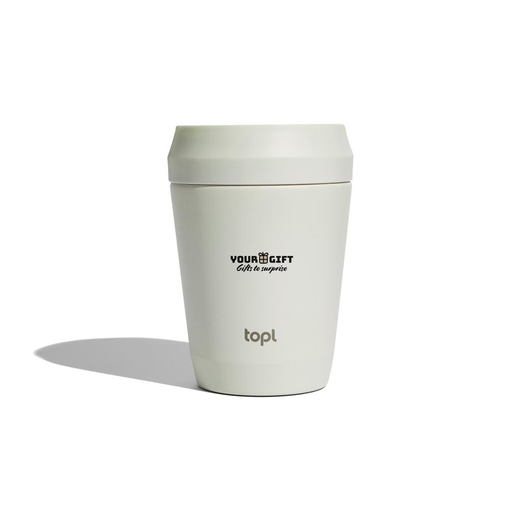 Topl Recycled Steel To Go Tumbler Patented 360 Lid 235ml brown