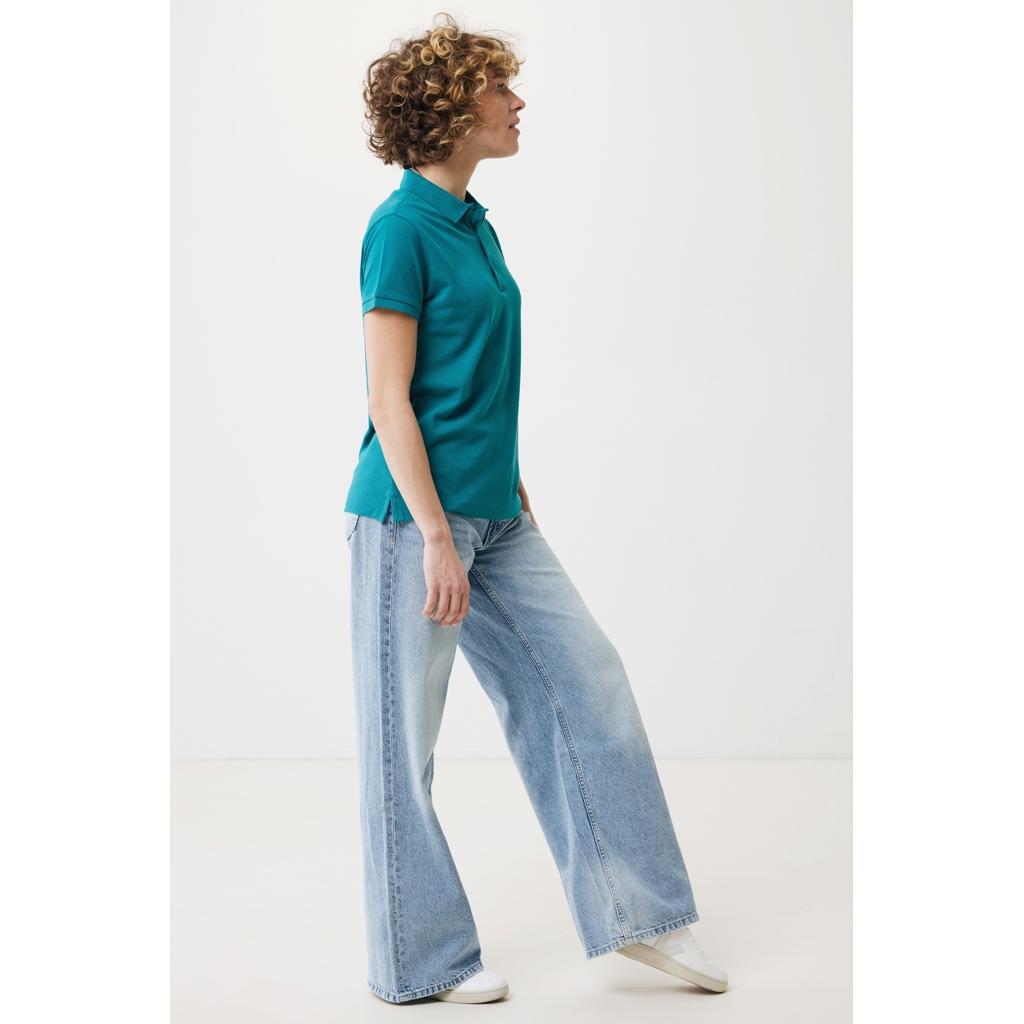Iqoniq Yosemite women recycled cotton pique polo verdigris M