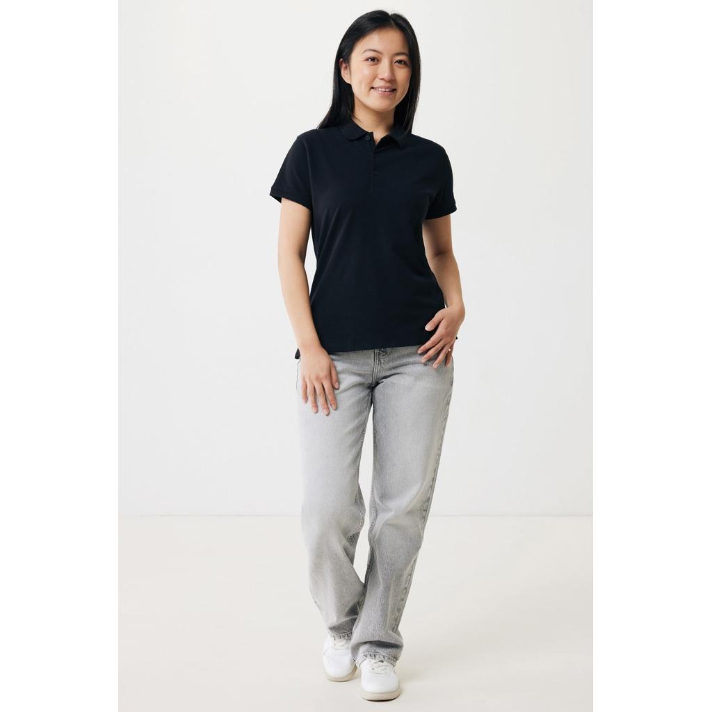 Iqoniq Yosemite women recycled cotton pique polo black L