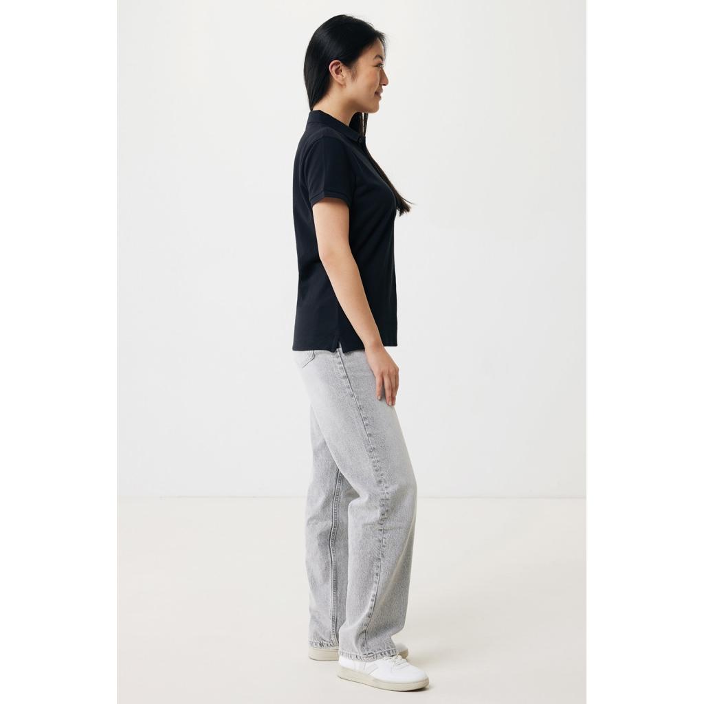 Iqoniq Yosemite women recycled cotton pique polo black L