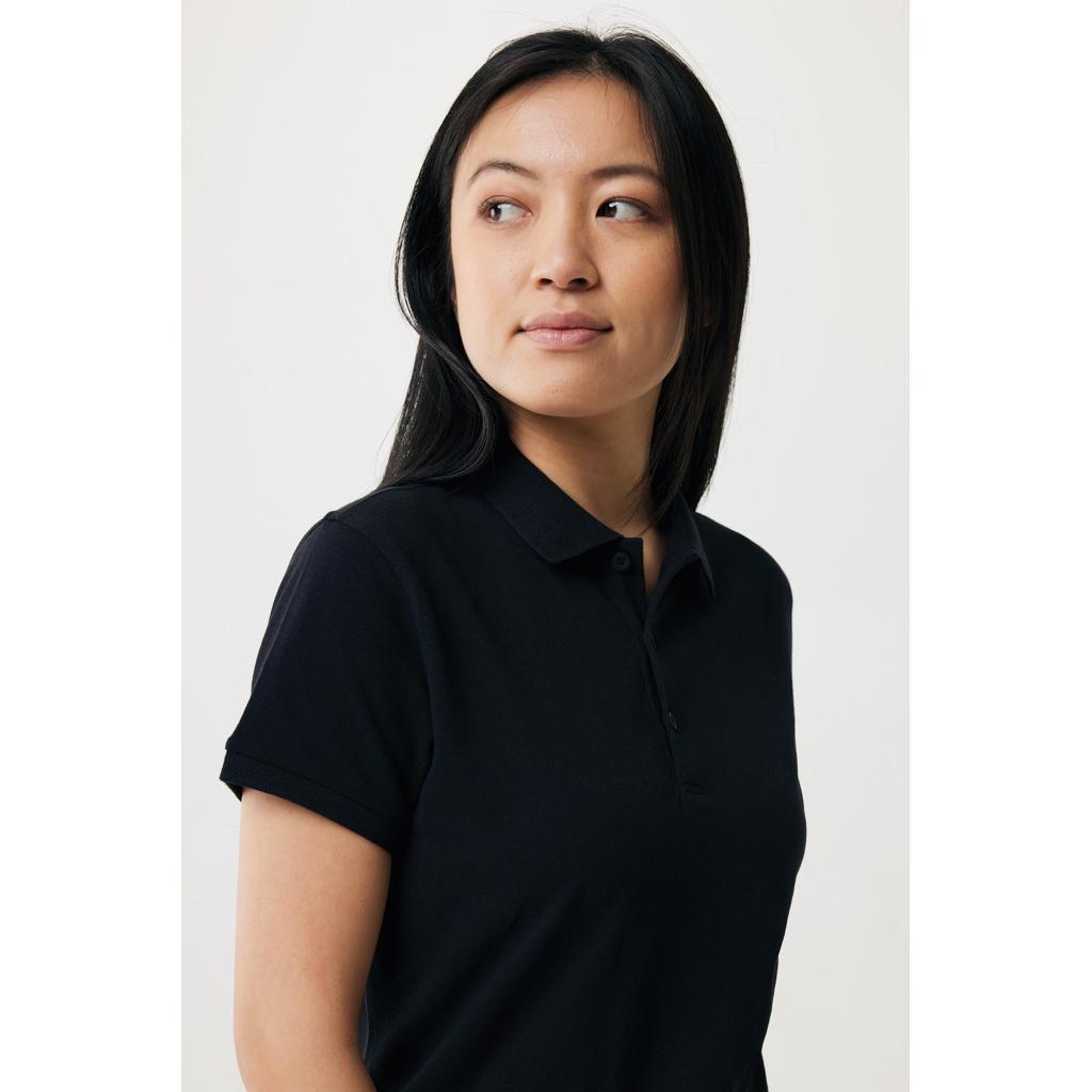 Iqoniq Yosemite women recycled cotton pique polo black L
