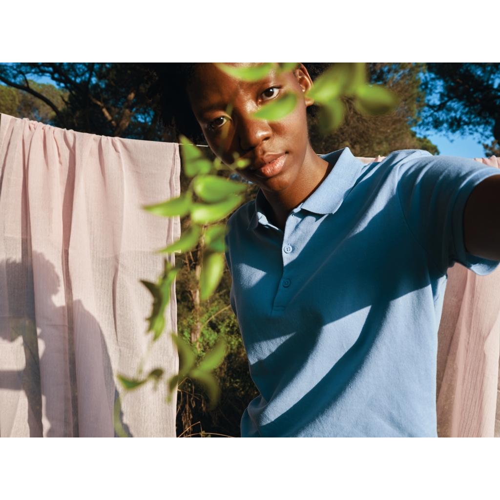 Iqoniq Yosemite women recycled cotton pique polo sky blue L