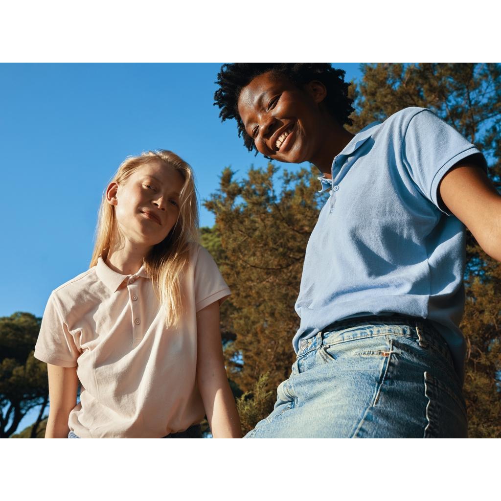 Iqoniq Yosemite women recycled cotton pique polo sky blue L