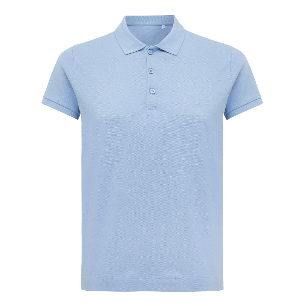Iqoniq Yosemite women recycled cotton pique polo sky blue L