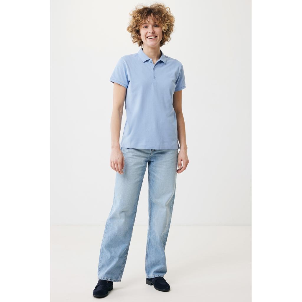 Iqoniq Yosemite women recycled cotton pique polo sky blue L