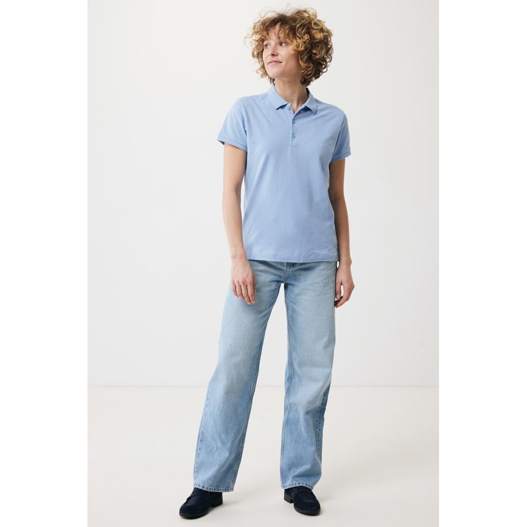 Iqoniq Yosemite women recycled cotton pique polo sky blue L