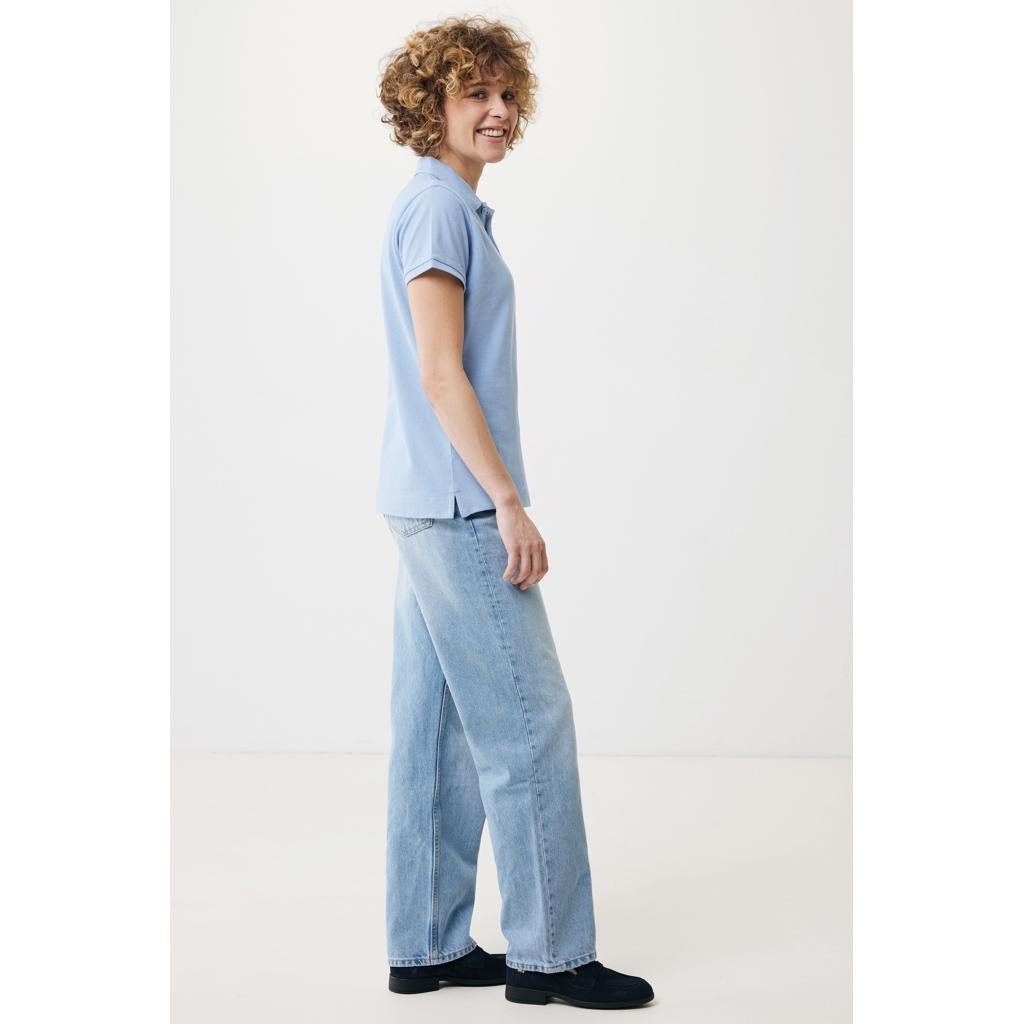 Iqoniq Yosemite women recycled cotton pique polo sky blue L