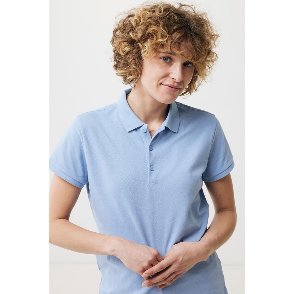 Iqoniq Yosemite women recycled cotton pique polo sky blue L