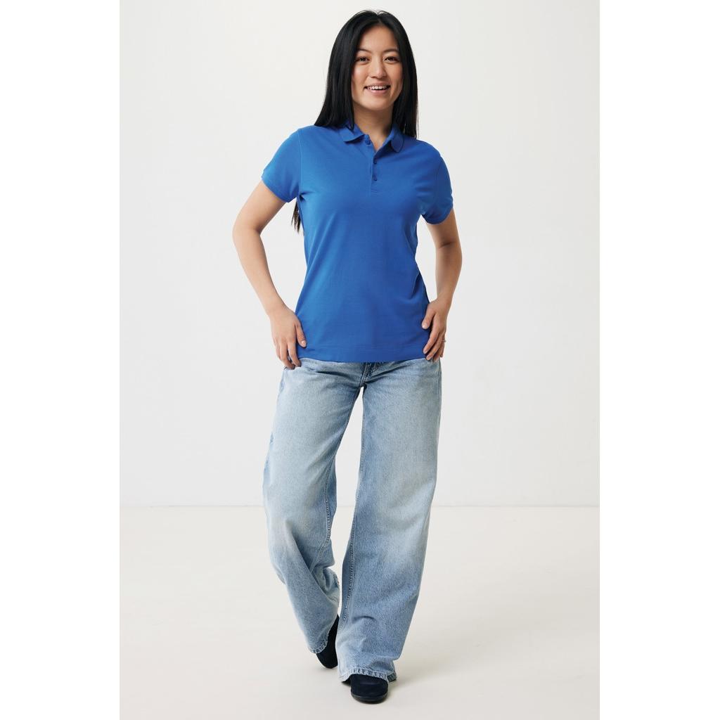 Iqoniq Yosemite women recycled cotton pique polo royal blue XL