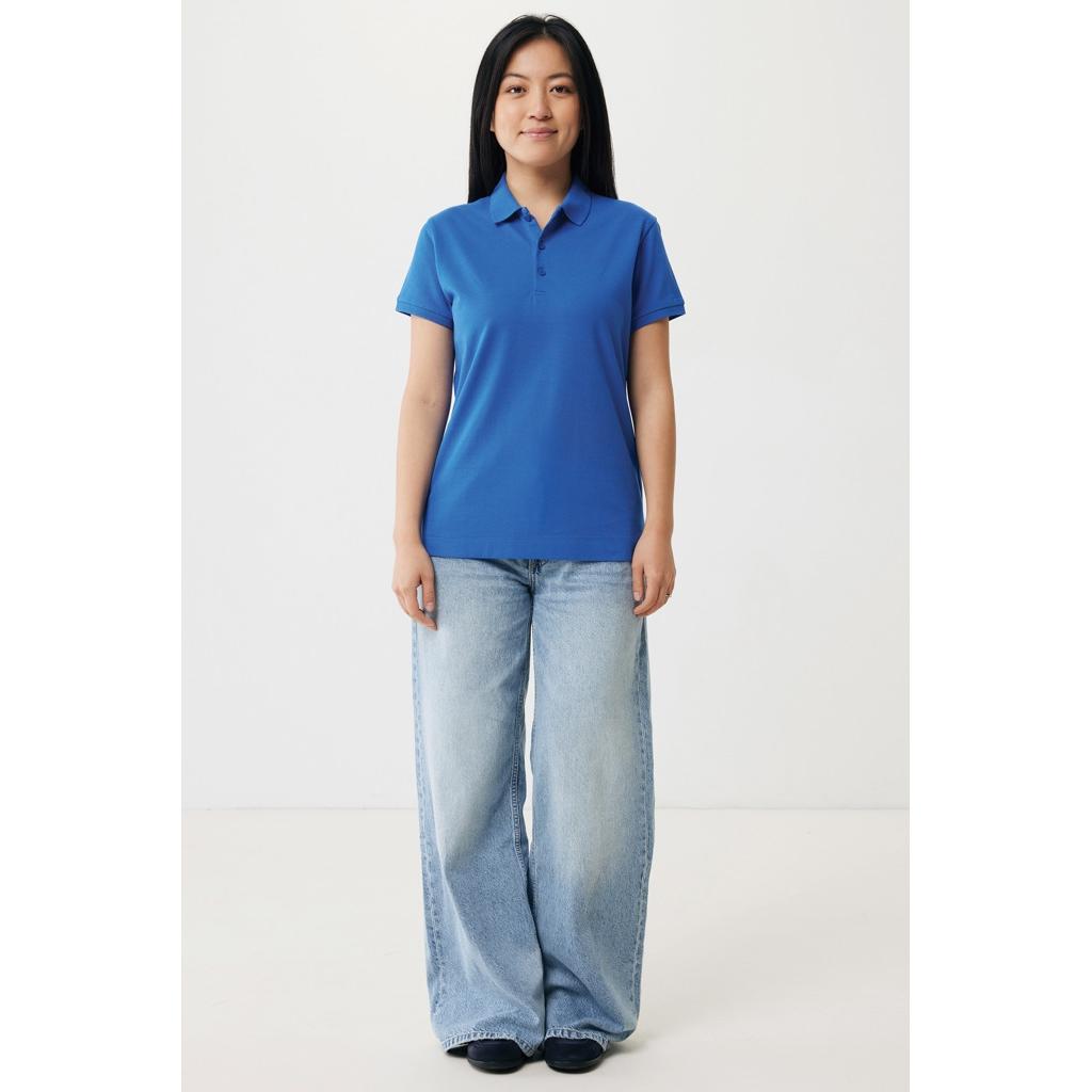 Iqoniq Yosemite women recycled cotton pique polo royal blue XL