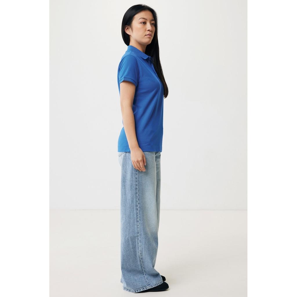 Iqoniq Yosemite women recycled cotton pique polo royal blue XL