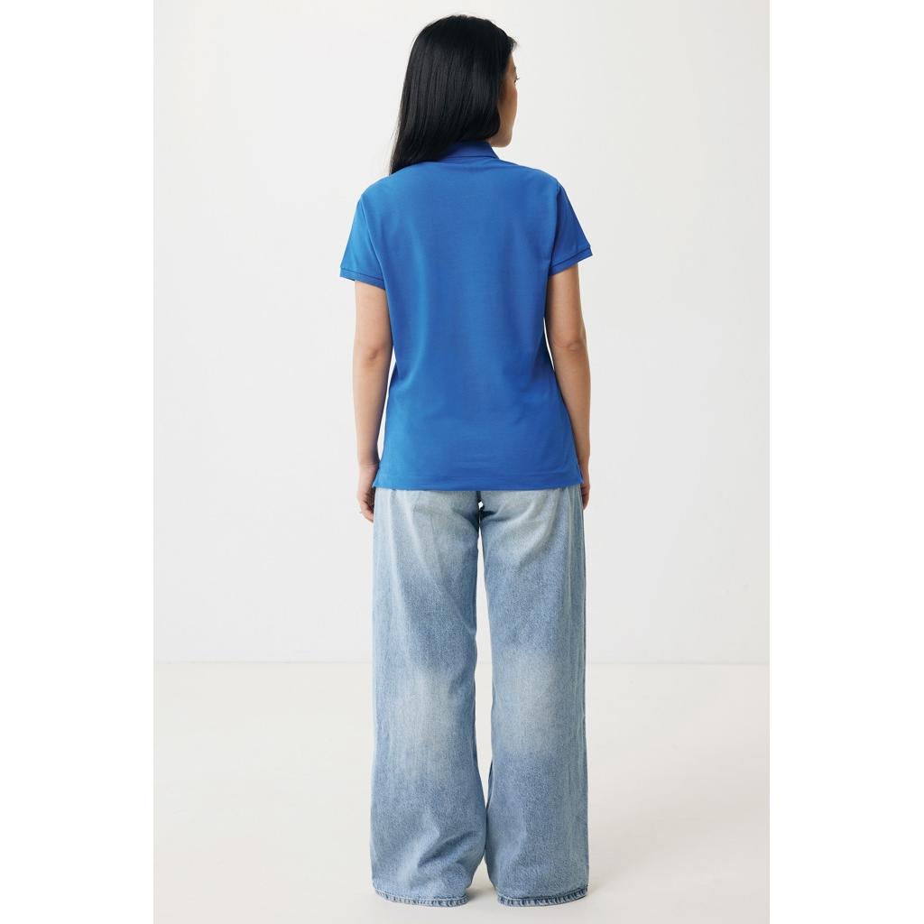 Iqoniq Yosemite women recycled cotton pique polo royal blue XL