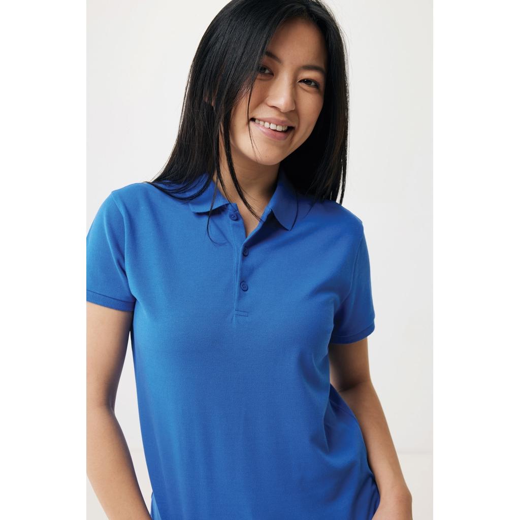 Iqoniq Yosemite women recycled cotton pique polo royal blue XL