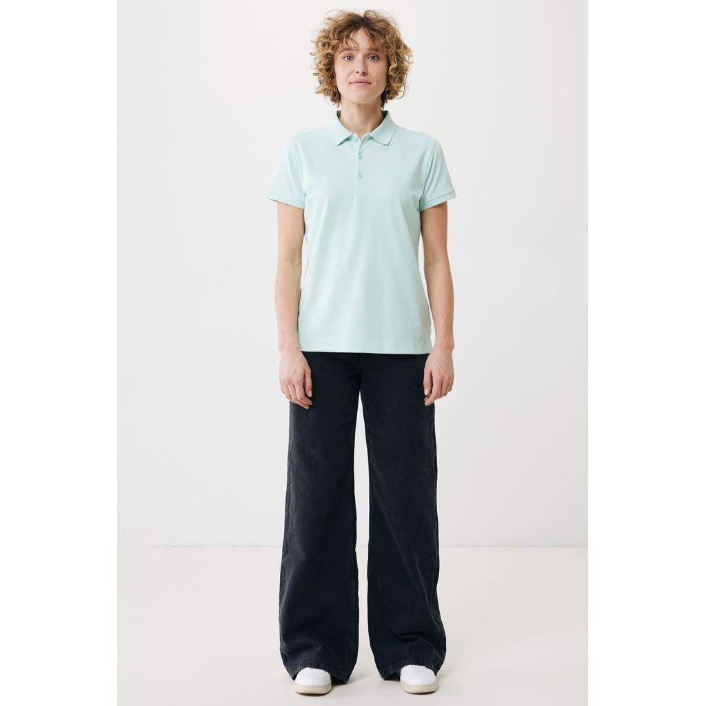 Iqoniq Yosemite women recycled cotton pique polo crushed mint L