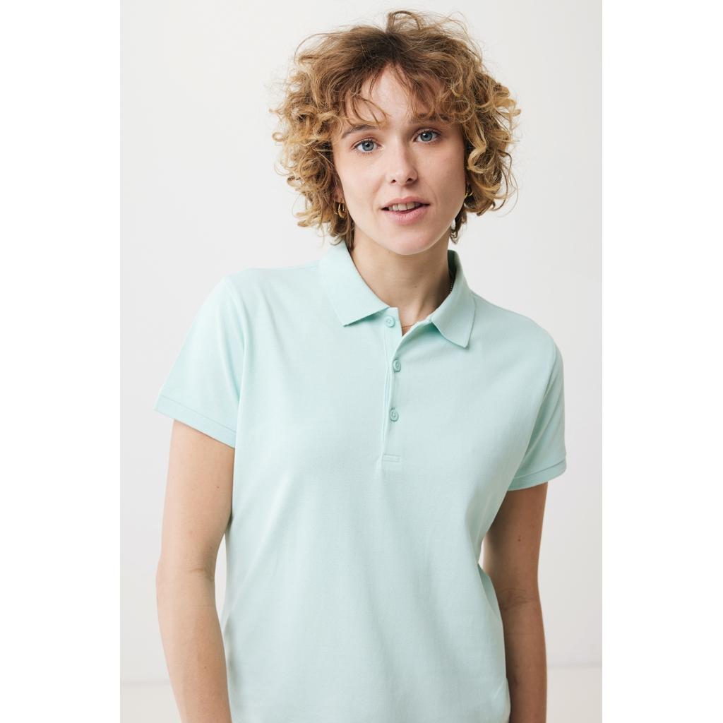Iqoniq Yosemite women recycled cotton pique polo crushed mint L