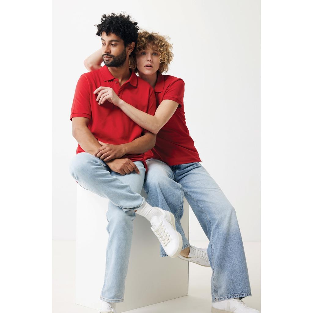 Iqoniq Yosemite women recycled cotton pique polo red M