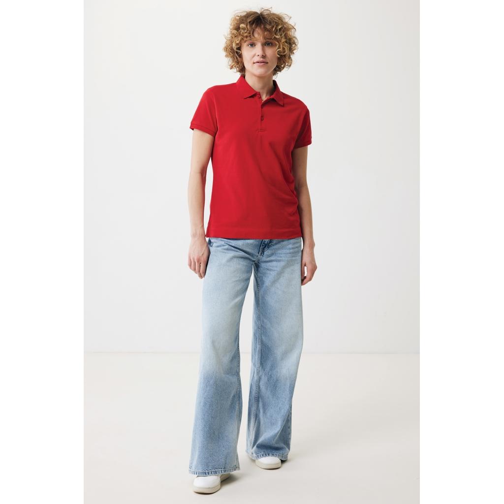 Iqoniq Yosemite women recycled cotton pique polo red M