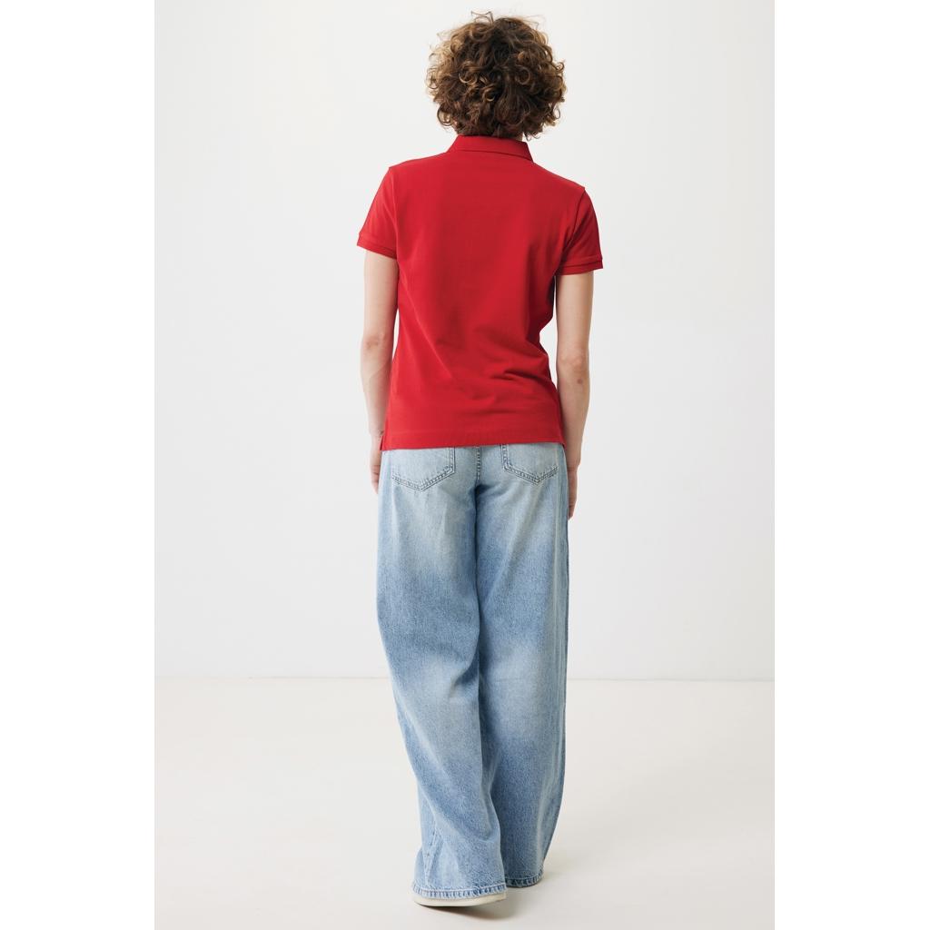 Iqoniq Yosemite women recycled cotton pique polo red M