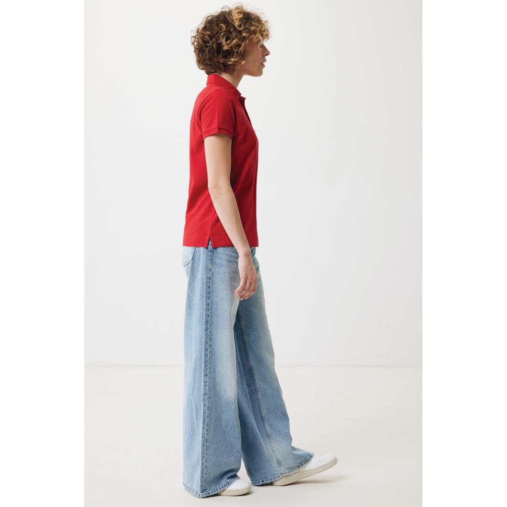 Iqoniq Yosemite women recycled cotton pique polo red M