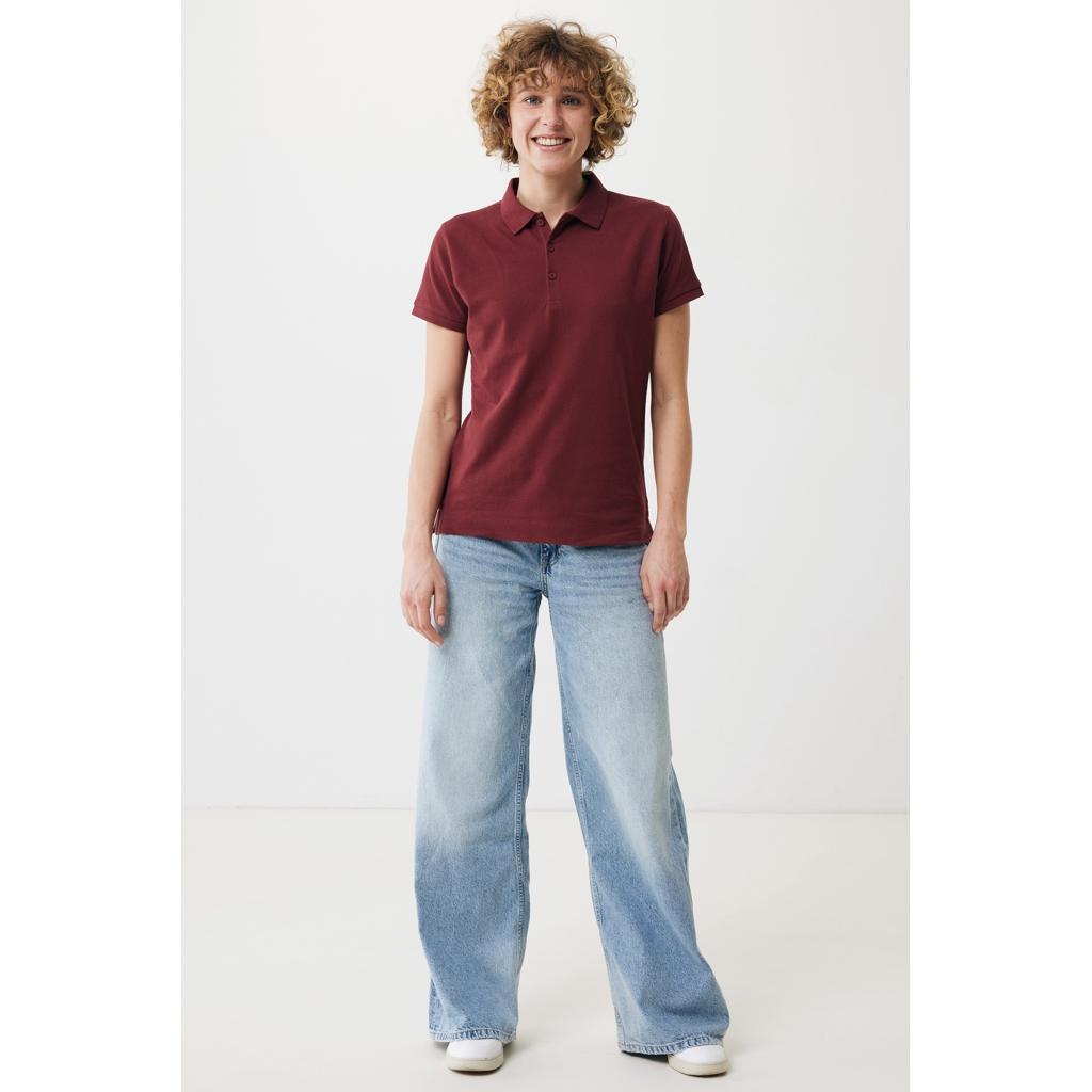 Iqoniq Yosemite women recycled cotton pique polo burgundy L