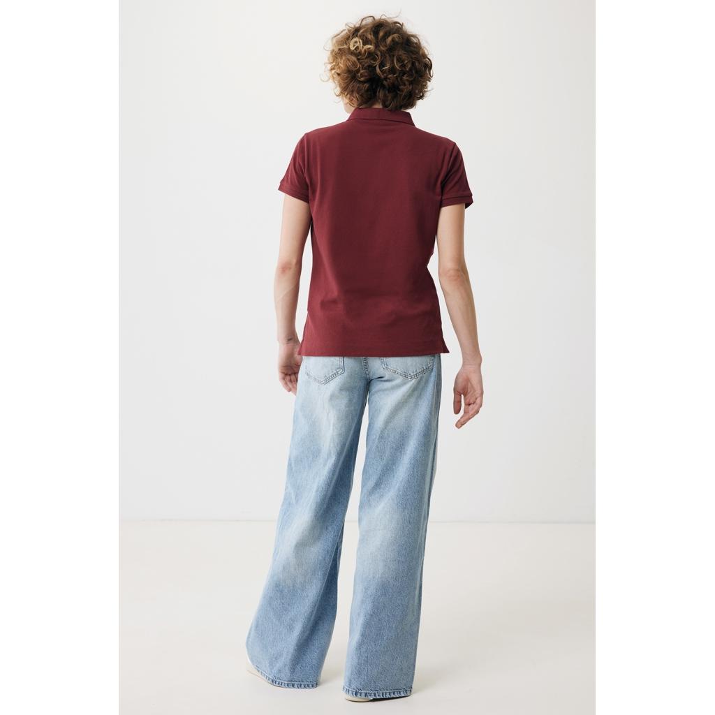 Iqoniq Yosemite women recycled cotton pique polo burgundy L