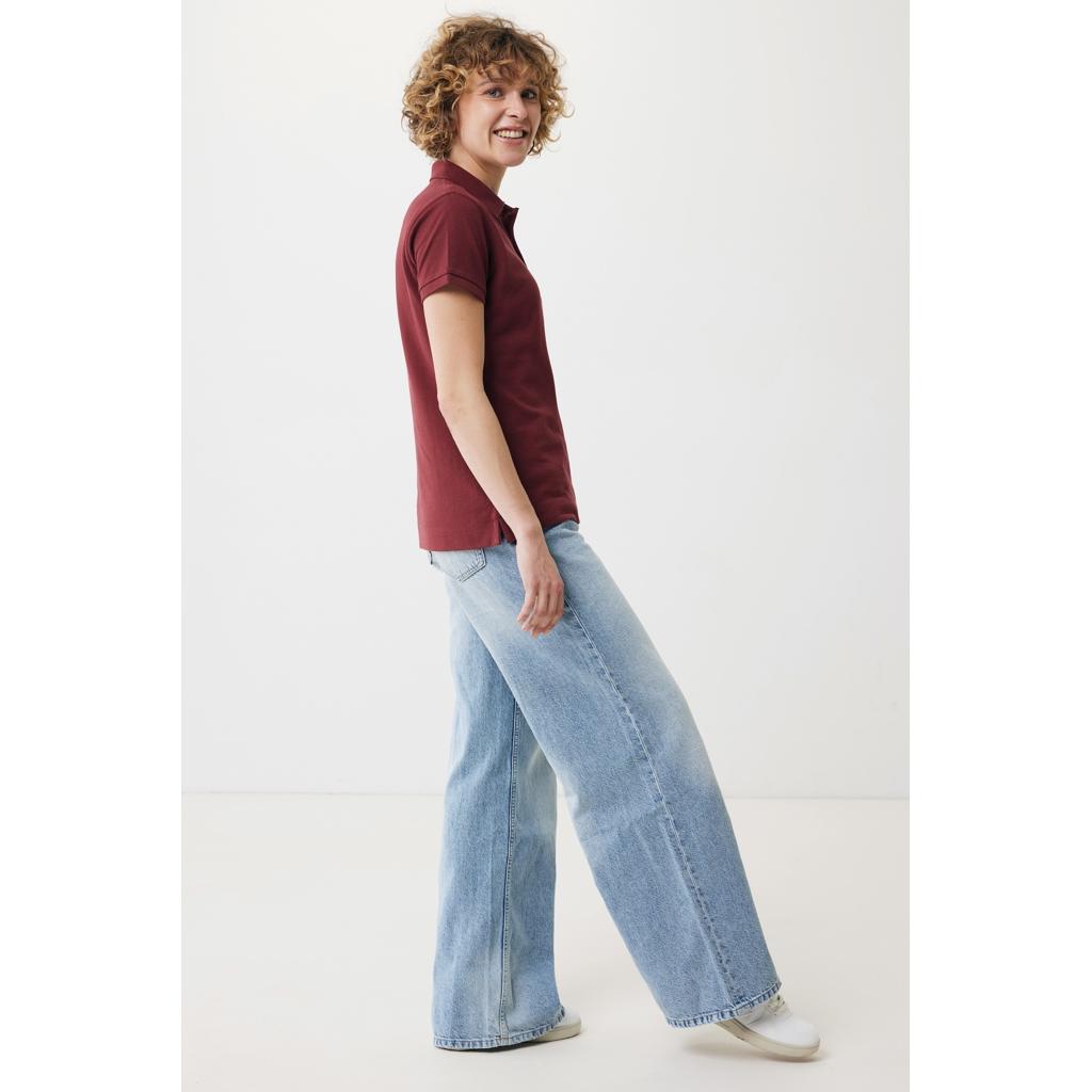 Iqoniq Yosemite women recycled cotton pique polo burgundy L