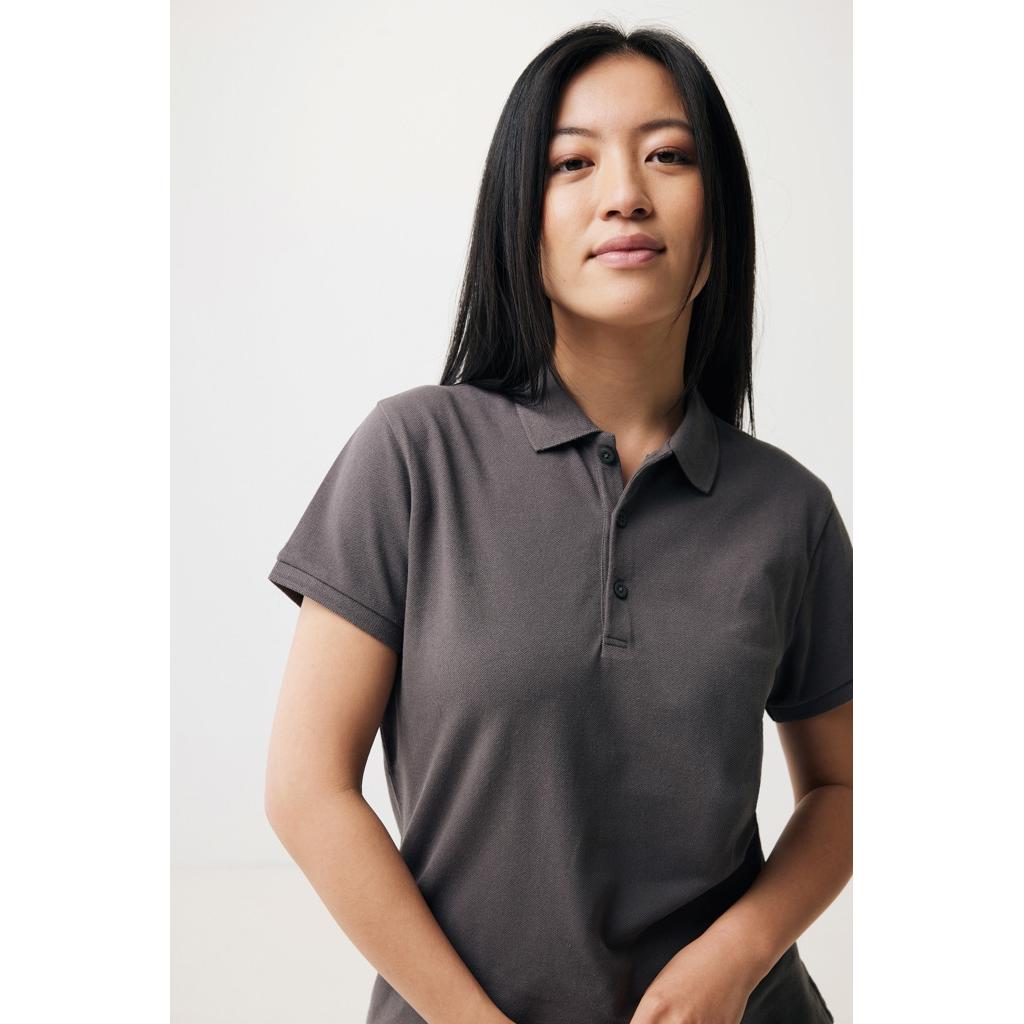 Iqoniq Yosemite women recycled cotton pique polo anthracite L