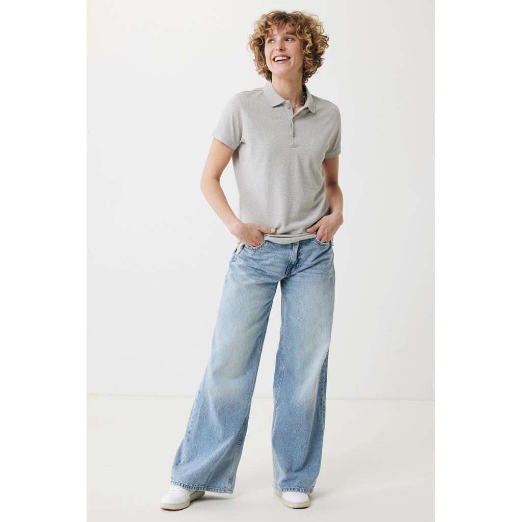 Iqoniq Yosemite women recycled cotton pique polo heather grey M