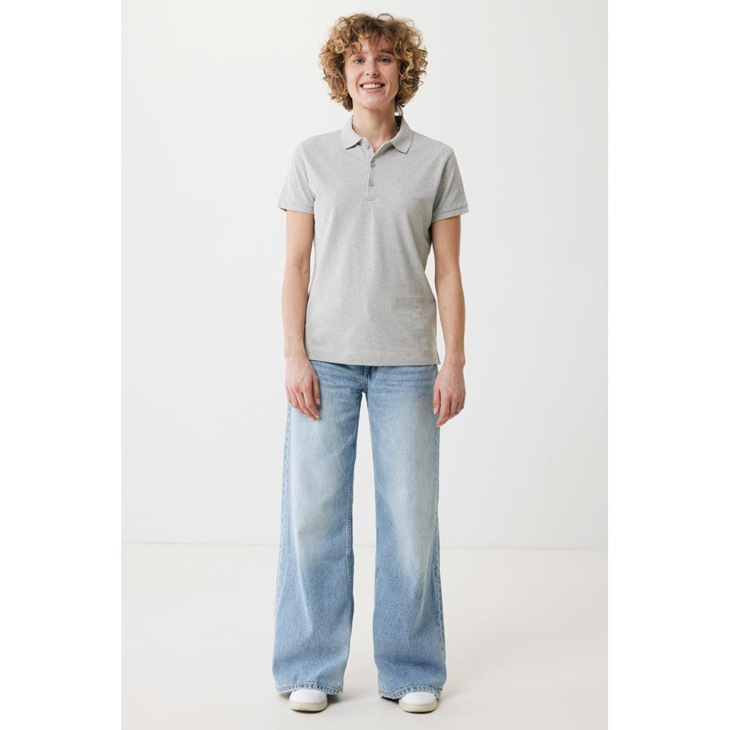 Iqoniq Yosemite women recycled cotton pique polo heather grey M