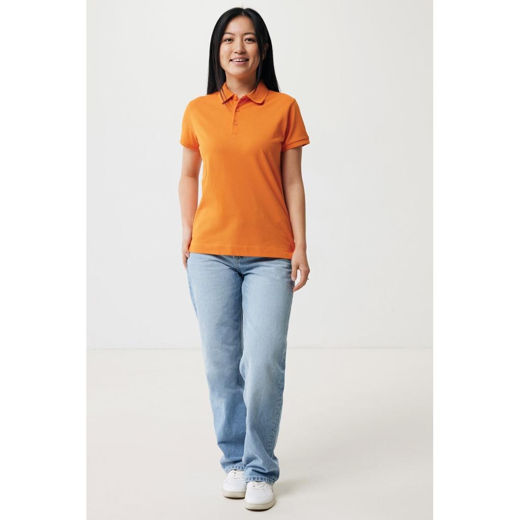 Iqoniq Yosemite women recycled cotton pique polo orange M
