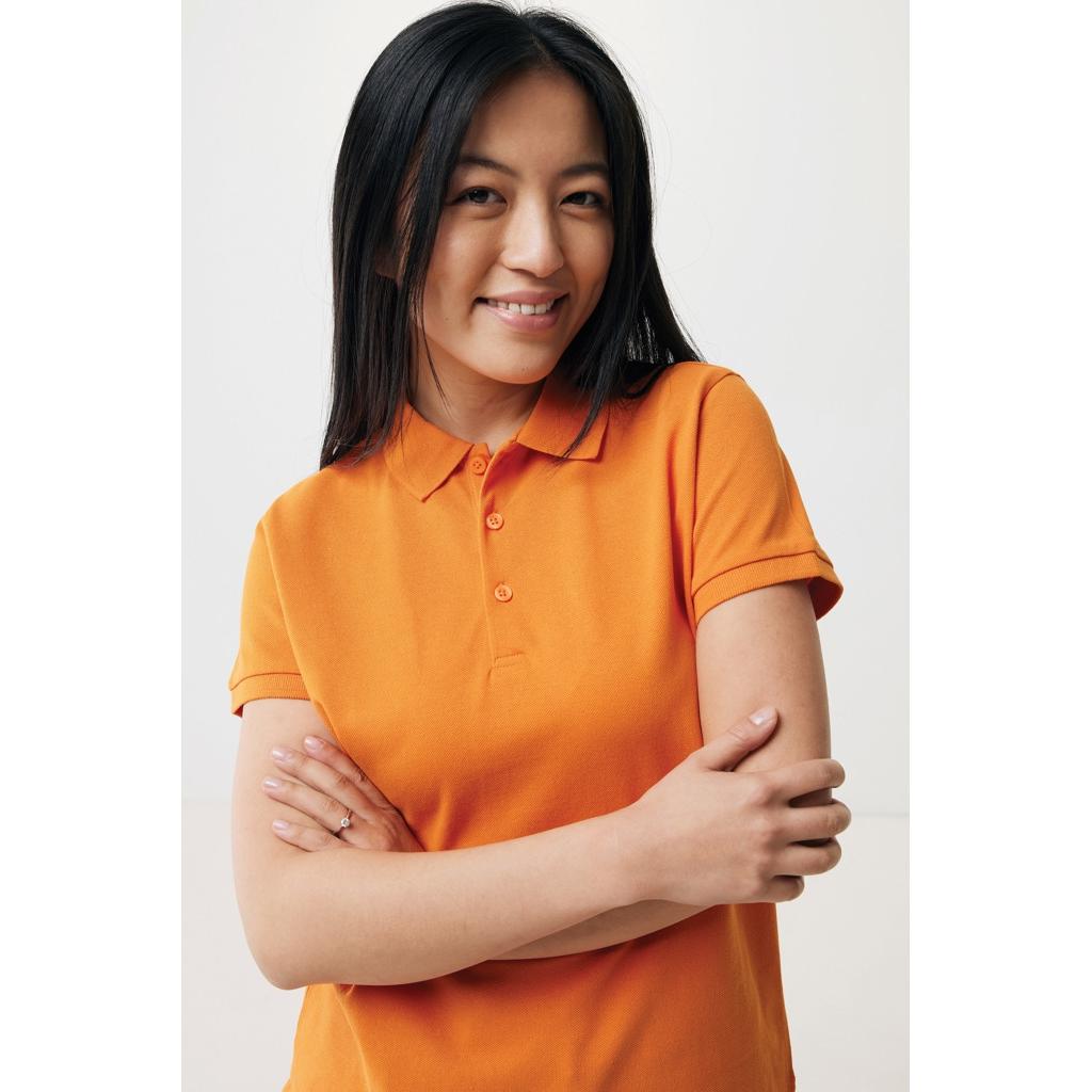 Iqoniq Yosemite women recycled cotton pique polo orange M