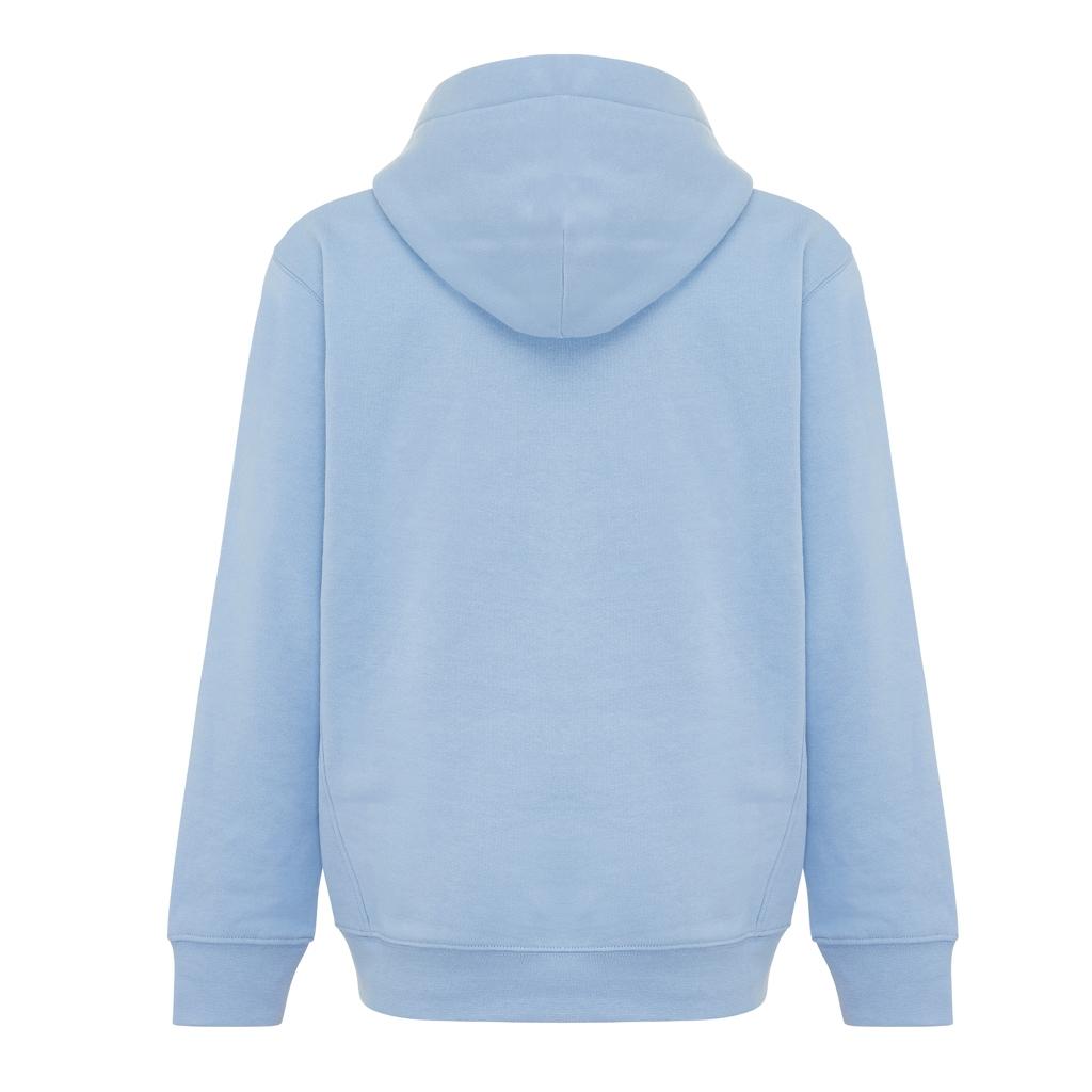 Iqoniq Yengo kids recycled cotton hoodie with sidepockets sky blue 3 - 4 ani