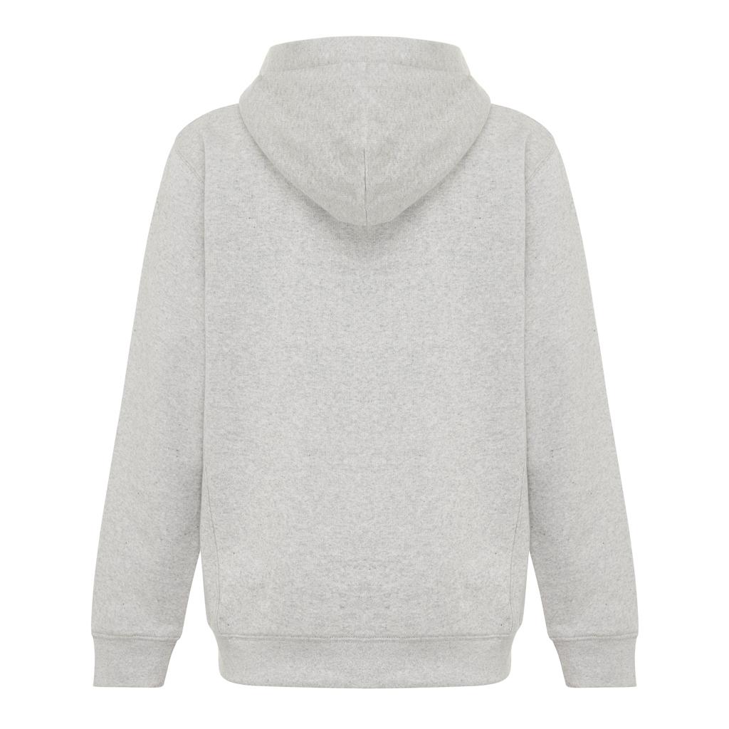 Iqoniq Yengo kids recycled cotton hoodie with sidepockets light heather grey 3 - 4 ani