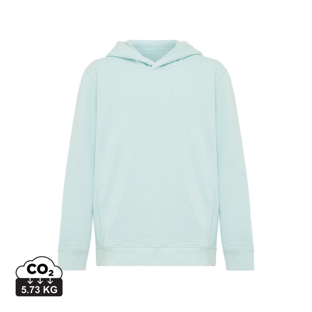 Iqoniq Yengo kids recycled cotton hoodie with sidepockets crushed mint