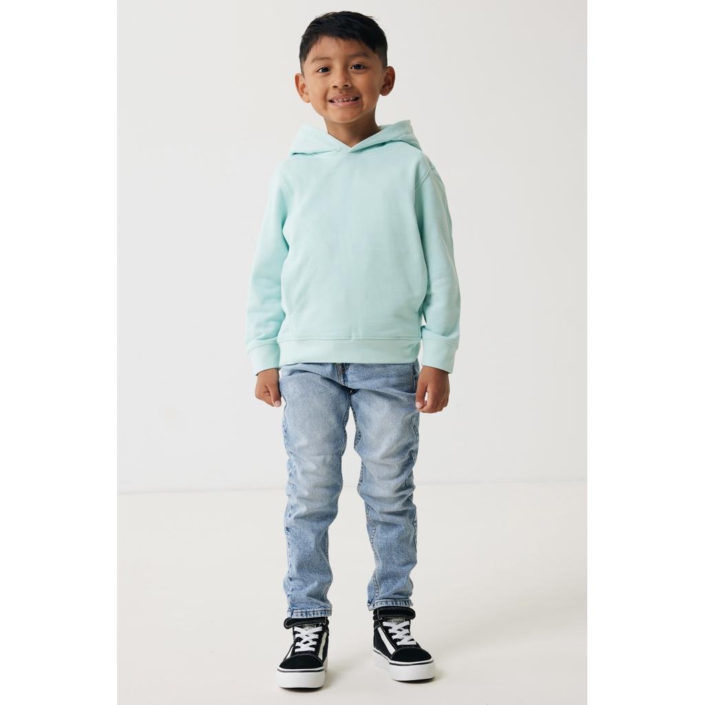 Iqoniq Yengo kids recycled cotton hoodie with sidepockets crushed mint 11 - 12 ani