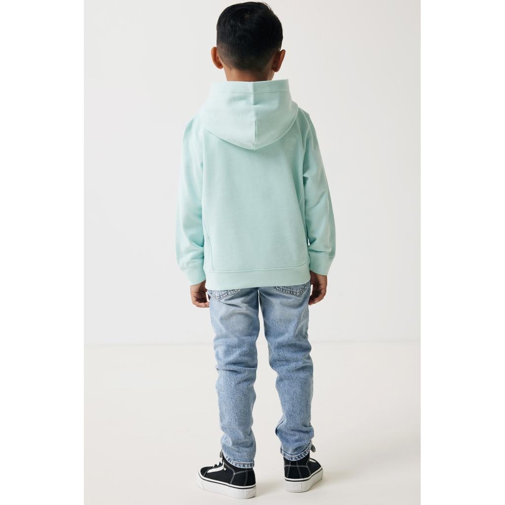 Iqoniq Yengo kids recycled cotton hoodie with sidepockets crushed mint 11 - 12 ani