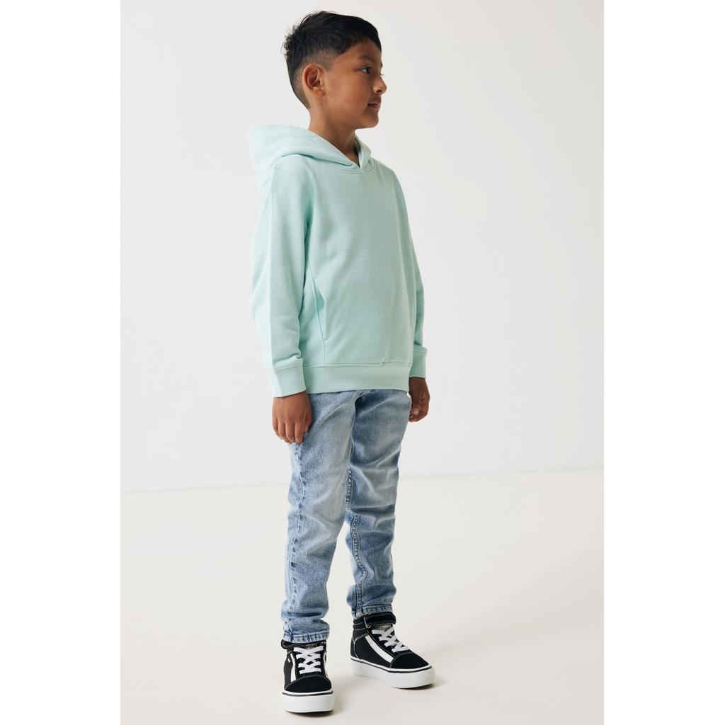 Iqoniq Yengo kids recycled cotton hoodie with sidepockets crushed mint 11 - 12 ani