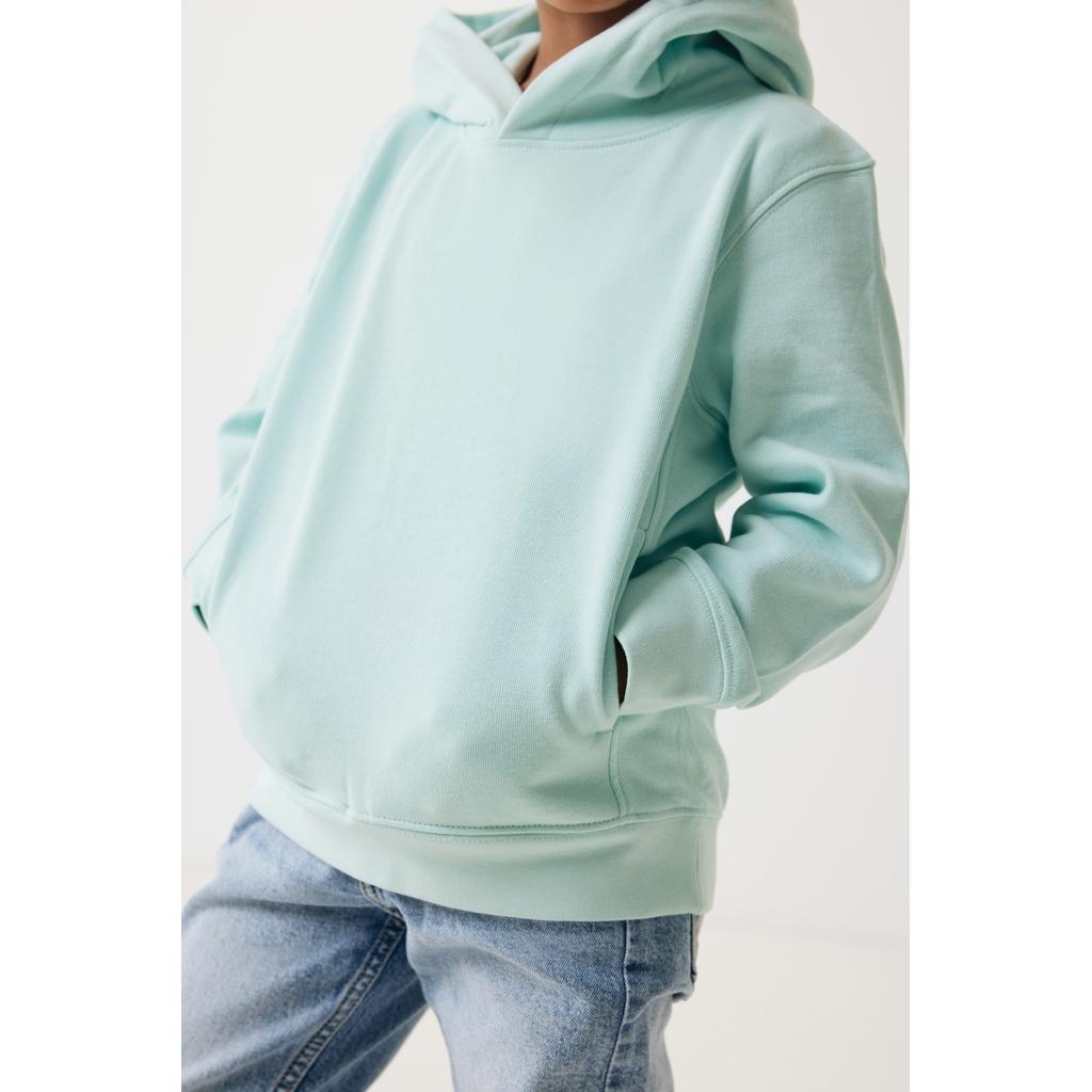 Iqoniq Yengo kids recycled cotton hoodie with sidepockets crushed mint 11 - 12 ani
